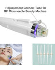 RF Microneedling Replacement Cartridge (10 Pins, 25 Pins, 64 Pins, Nano Crystal) with Disposable Connection Tube for Fractional RF Microneedling Machine