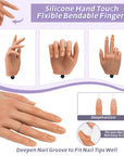 Professional Silicone Practice Hand for Acrylic Nails – Flexible Nail Training Hand