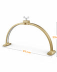 32" Professional Half Moon LED Nail Desk Lamp with Phone Holder – 48W Salon Light