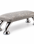 Luxury Glitter Manicure Hand Rest – Silver Padded Nail Armrest