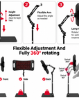 660nm Red Light & 850nm Near-Infrared Therapy Panel with Adjustable Stand – Dual Wavelength LED Lamp