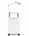 Beauty Salon Trolley with Magnifying Lamp & Drawers | THEIA