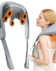 THEIA Shiatsu Neck and Shoulder Massager – Heated Back Massager U-Shape Deep Kneading Electric Massage Pillow for Neck, Waist, Leg, and Body Relief