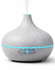 Ultrasonic Wood Grain Aromatherapy Diffuser with Blue LED – USB Essential Oil Humidifier & Cool Mist Air Purifier for Home & Office