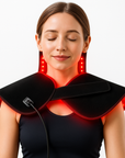 Red & Infrared Heat Therapy Shoulder Pad 660nm & 850nm | Dual-Chip LED Wearable Wrap for Upper Back & Shoulder Pain Relief, Muscle Relaxation