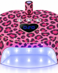Professional 2-in-1 Rechargeable UV/LED Nail Lamp – Pink Leopard Edition