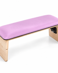 Professional Adjustable Foldable Nail Armrest – PU Leather Manicure Hand Rest with Wooden Stand