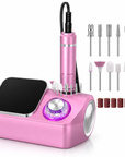 Professional Electric Nail Drill 45,000 RPM 36W with LCD Display, Forward/Reverse Rotation & Nail Drill Bits – Electric Nail File for Manicure and Pedicure