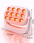 Compact Red & Near-Infrared LED Light Panel – 12 LEDs, 660nm & 850nm