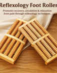 THEIA Wooden ReflexoRoll – 6-Row Shiatsu Foot Therapy Massager