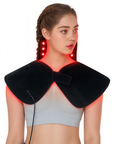 Red & Infrared Heat Therapy Shoulder Pad 660nm & 850nm | Dual-Chip LED Wearable Wrap for Upper Back & Shoulder Pain Relief, Muscle Relaxation