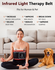 Theia Advanced Red Light Therapy Belt - 660nm:850nm Red+Infrared LED, 105pcs 5050 SMD LED - Pain Relief, Fat Reduction, Body Contouring