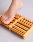 THEIA Wooden ReflexoRoll – 6-Row Shiatsu Foot Therapy Massager