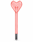 High Frequency Glass Heart Electrode – Pink Replacement Attachment for Facial & Beauty Devices