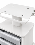 Professional Mobile Beauty Trolley with 3 Drawers, Equipment Platform & Lockable Wheels
