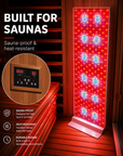 THEIA 9-Spectrum Infrared Red Light Therapy Sauna Panel – Professional Waterproof Full Body Photobiomodulation System with 480nm–1060nm Multi-Wavelength Technology