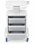 Professional Mobile Beauty Trolley with 3 Drawers, Equipment Platform & Lockable Wheels