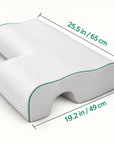 Ergonomic Memory Foam Cervical Pillow with Neck Support and Arm Cutout – Contoured Sleeping Pillow