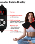 Red & Infrared Heat Therapy Shoulder Pad 660nm & 850nm | Dual-Chip LED Wearable Wrap for Upper Back & Shoulder Pain Relief, Muscle Relaxation