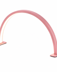 Pink Half-Moon LED Nail Desk Lamp – Professional Manicure & Beauty Salon Light