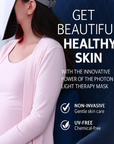 Theia 3 Colors Light LED Face Beauty Premium Mask (Nano 807pcs) Red 620-630nm Orange 580-590nm Blue 460-470nm