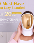 Theia 3 Colors Light LED Face Beauty Premium Mask (Nano 807pcs) Red 620-630nm Orange 580-590nm Blue 460-470nm