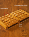 THEIA Wooden ReflexoRoll – 6-Row Shiatsu Foot Therapy Massager