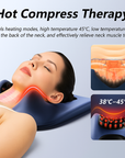 EMS Pulse Neck Pillow Massager – Electric Cervical Stretcher with Heating and Vibration for Muscle Relaxation