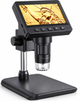 Professional 4.3" IPS Digital Microscope – 50X–1600X Magnification, 2MP Camera, 1080P Display, Adjustable LED Lighting & PC Connection