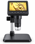 Professional 4.3" IPS Digital Microscope – 50X–1600X Magnification, 2MP Camera, 1080P Display, Adjustable LED Lighting & PC Connection