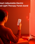 360° Adjustable Red Light Therapy Panel Stand with Remote Control – Electric Height Adjustable Full-Body LED Therapy (Horizontal & Vertical)