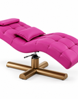 Hydraulic Curved Lash Bed – Professional Beauty Salon Treatment Chair with Gold Metal Base
