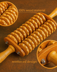 Theia DualCore Wooden Body Roller – Deep Tissue Meridian Massager