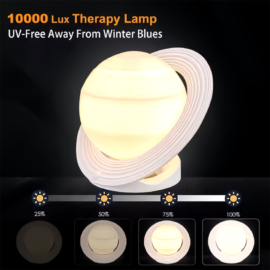 Moon Design 10,000 Lux SAD Light Therapy Lamp – Adjustable Brightness & Timer