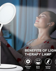 Theia Sleep Amber Therapy Light – 10,000 Lux 1600K Amber Lamp with Adjustable Brightness for Sleep & Skin Care