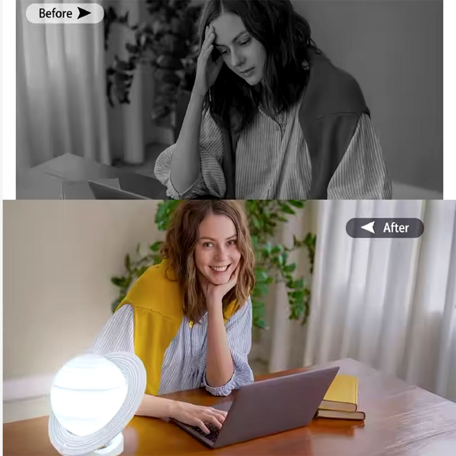 Moon Design 10,000 Lux SAD Light Therapy Lamp – Adjustable Brightness & Timer