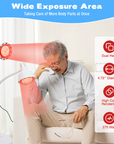 Dual-Head Infrared Heat Therapy Lamp with Adjustable Floor Stand