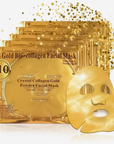 Theia Glow Booster Gold Collagen Face Mask 10Pcs – Anti-Aging, Hydrating, and Dark Circle Treatment