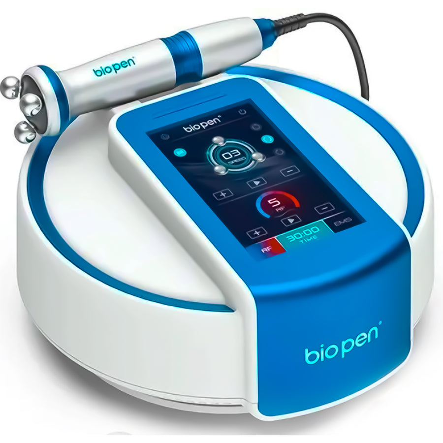 BIO PEN: Advanced 360° Radio Frequency & Blue Light EMS Roller for Skin Tightening and Lifting