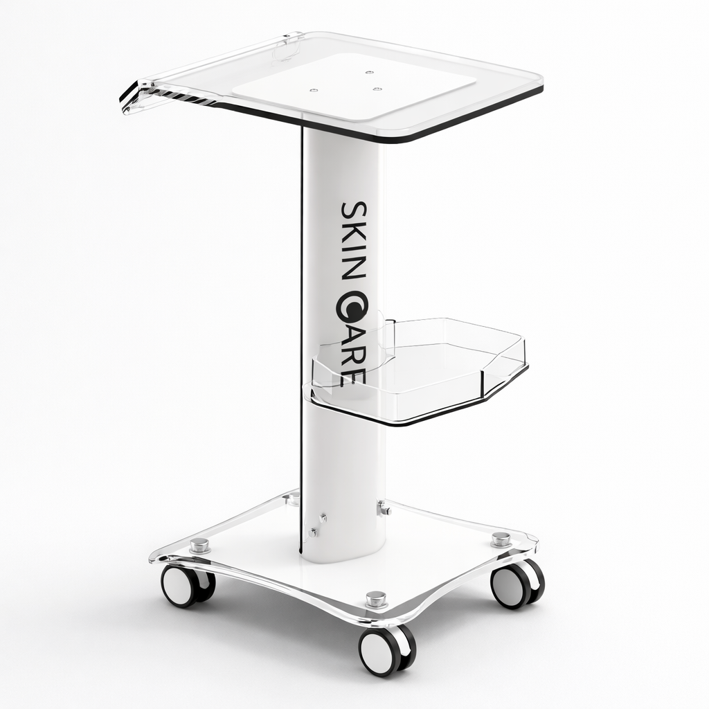 Beauty Spa Facial Salon Trolley Cart – Adjustable Professional Skincare Equipment with Wheels