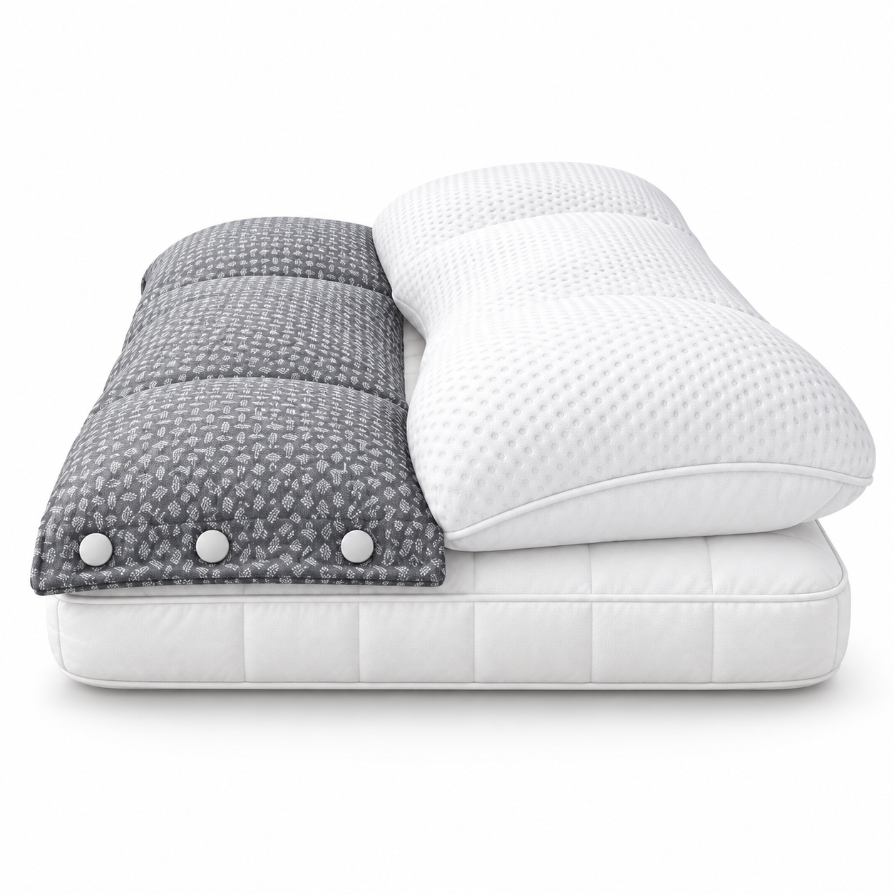 Adjustable Cervical Neck Support Pillow – Ergonomic 3-in-1 Sleeping Pillow with Detachable Neck Cushion