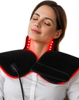Red & Infrared Heat Therapy Shoulder Pad 660nm & 850nm | Dual-Chip LED Wearable Wrap for Upper Back & Shoulder Pain Relief, Muscle Relaxation