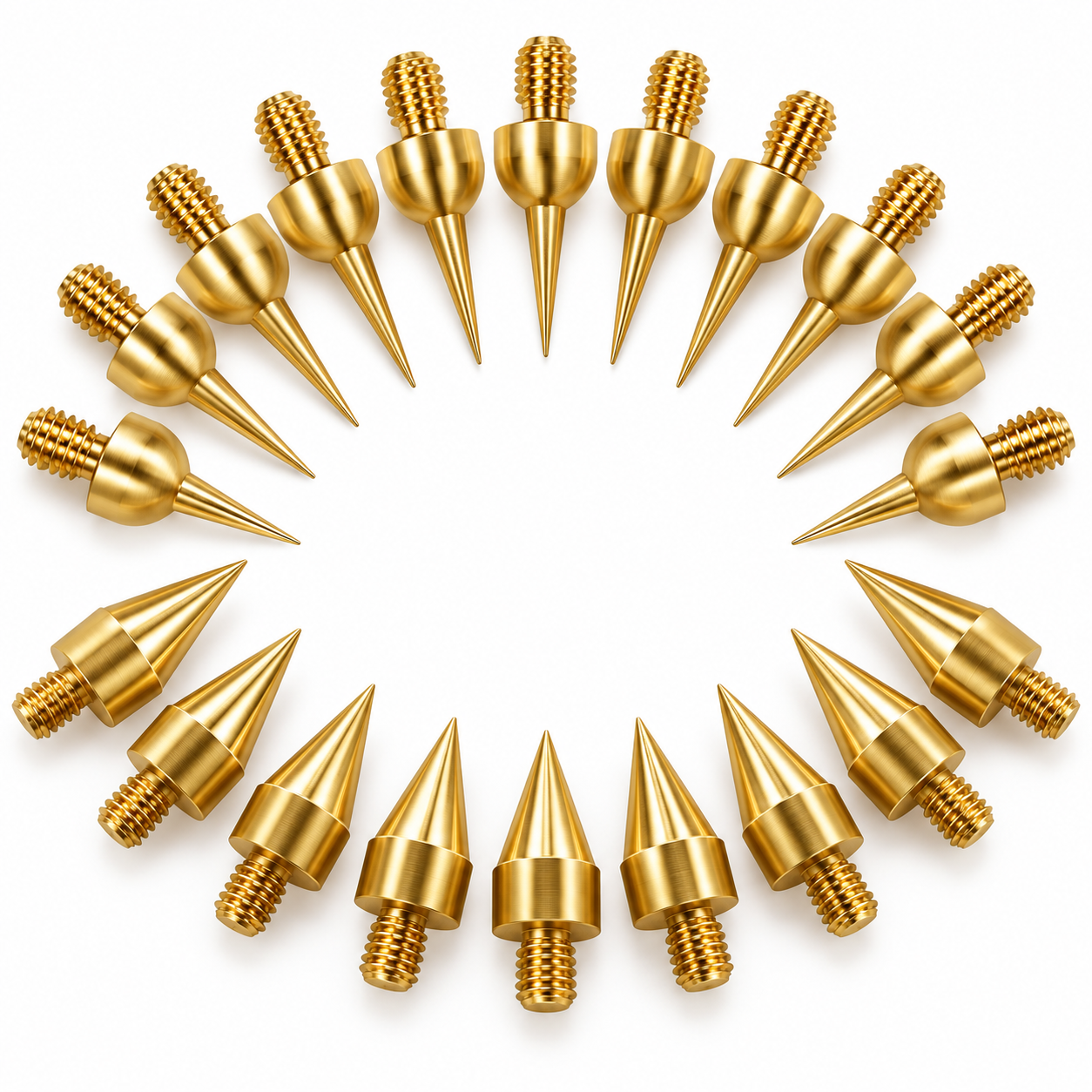 20-Piece Gold Plasma Pen Replacement Needle Tips – Fine & Standard Pointed Screw-In Electrodes