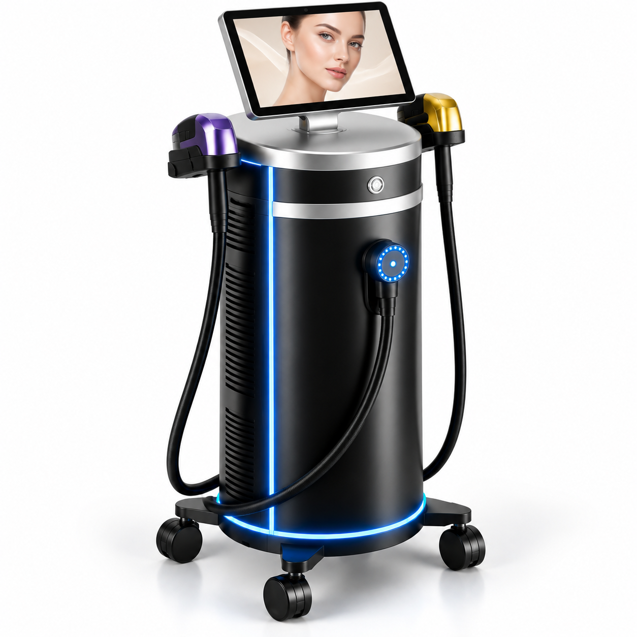 Professional 3-Wavelength Diode Laser Hair Removal Machine 755nm 808nm 1064nm – AI, Dual TEC Cooling & 14" Touchscreen
