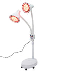 Dual-Head Infrared Heat Therapy Lamp with Adjustable Floor Stand