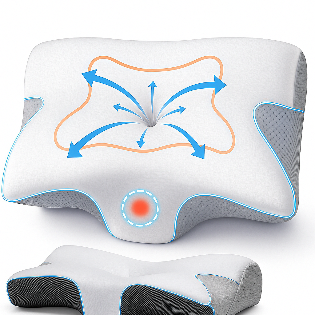 THEIA Ultimate Sleep Pro – Ergonomic Memory Foam Pillow for Neck & Spine Alignment