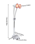 Dual-Head Infrared Heat Therapy Lamp with Adjustable Floor Stand