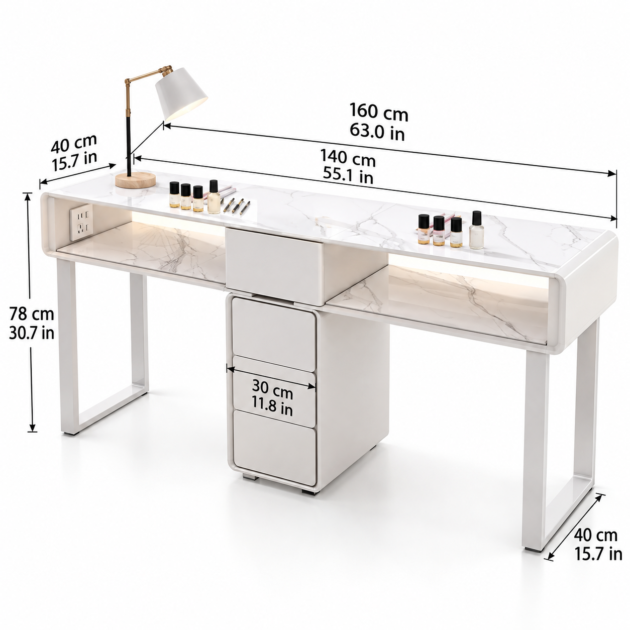 Luxury Double Manicure Nail Table