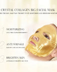 Theia Glow Booster Gold Collagen Face Mask 10Pcs – Anti-Aging, Hydrating, and Dark Circle Treatment