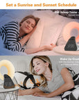 Theia SAD Daylight Sleep & Wake-Up Light Therapy Lamp Sunrise Alarm and Sunset Fading Night Light, White